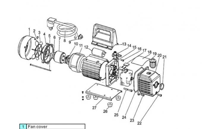 Double Stage 2xz-4 Vane Rotary Vacuum Pump