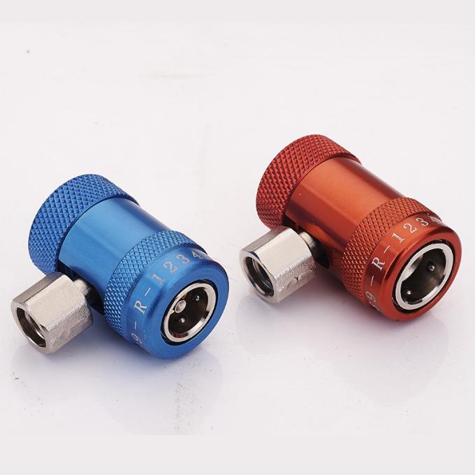 Blue and Red Steel Refrigerant Manifold Pressure Gauge